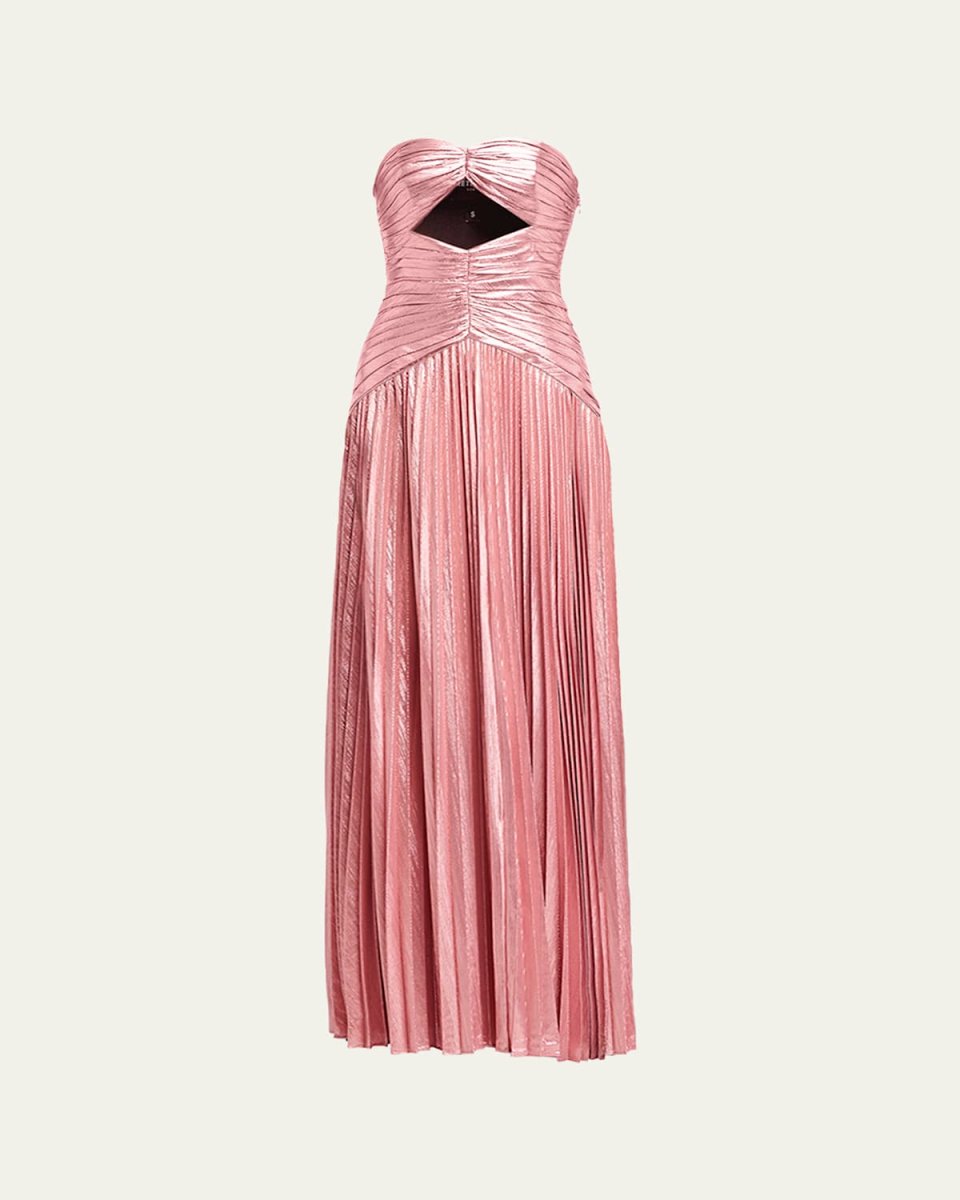 Mallory Strapless Metallic Maxi Dress